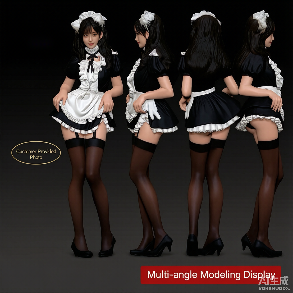 Custom Single Figurine – Asian Style (B) – 3D Portrait From Your Photo