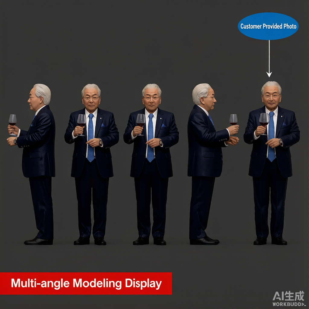 Custom Single Figurine – Asian Style (B) – 3D Portrait From Your Photo