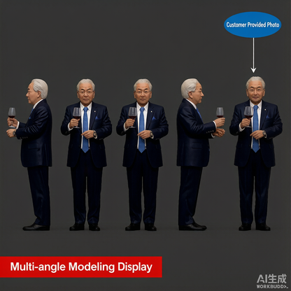 Custom Single Figurine – Asian Style (B) – 3D Portrait From Your Photo