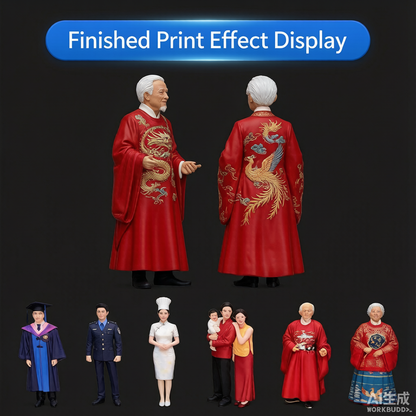 Custom Single Figurine – Asian Style (B) – 3D Portrait From Your Photo