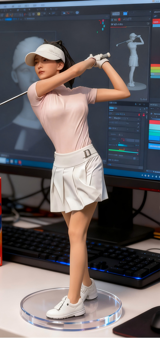 Sports & Golf Action Figurine – Custom 3D Athlete Portrait From Photo