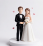 Wedding Couple Figurine – Custom 3D Wedding Portrait From Your Photo (Style A)