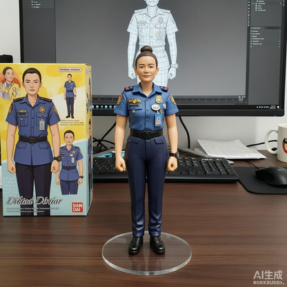 Custom Single Figurine – Western Style – 3D Portrait From Your Photo