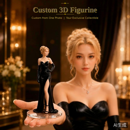 Custom Single Figurine – Asian Style (B) – 3D Portrait From Your Photo