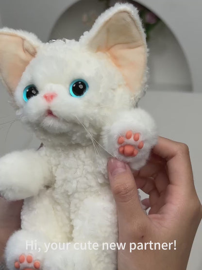 Polyester Simulated Plush cat Keychains Soft Lifelike Plush Cute Devon Series Accessories Keychains/Bag Charm